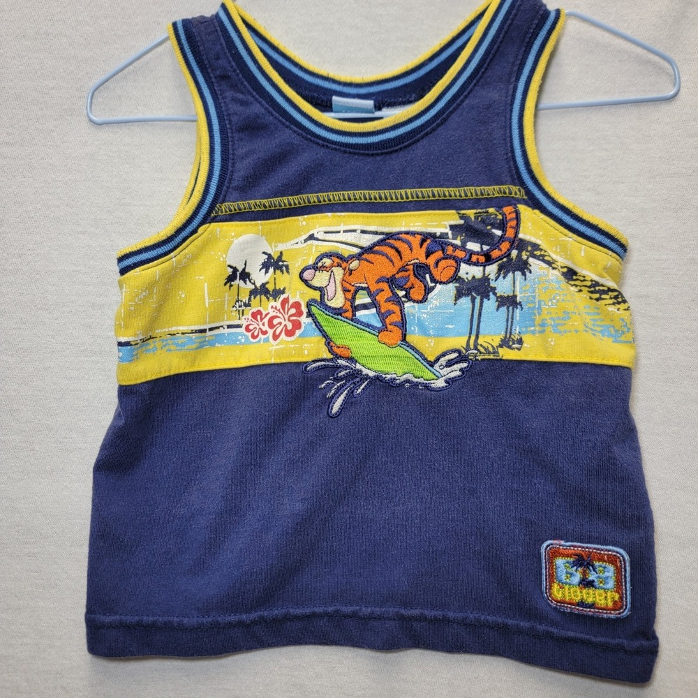 Disney Winnie the Pooh Tigger Toddler Tank Top 18mo‎ Y2k 90s